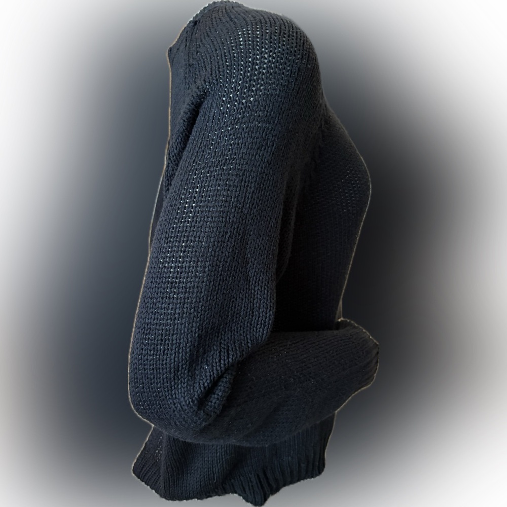 Women’s Rev black knit sweater with open back cutouts. Size XXL - Picture 4 of 7